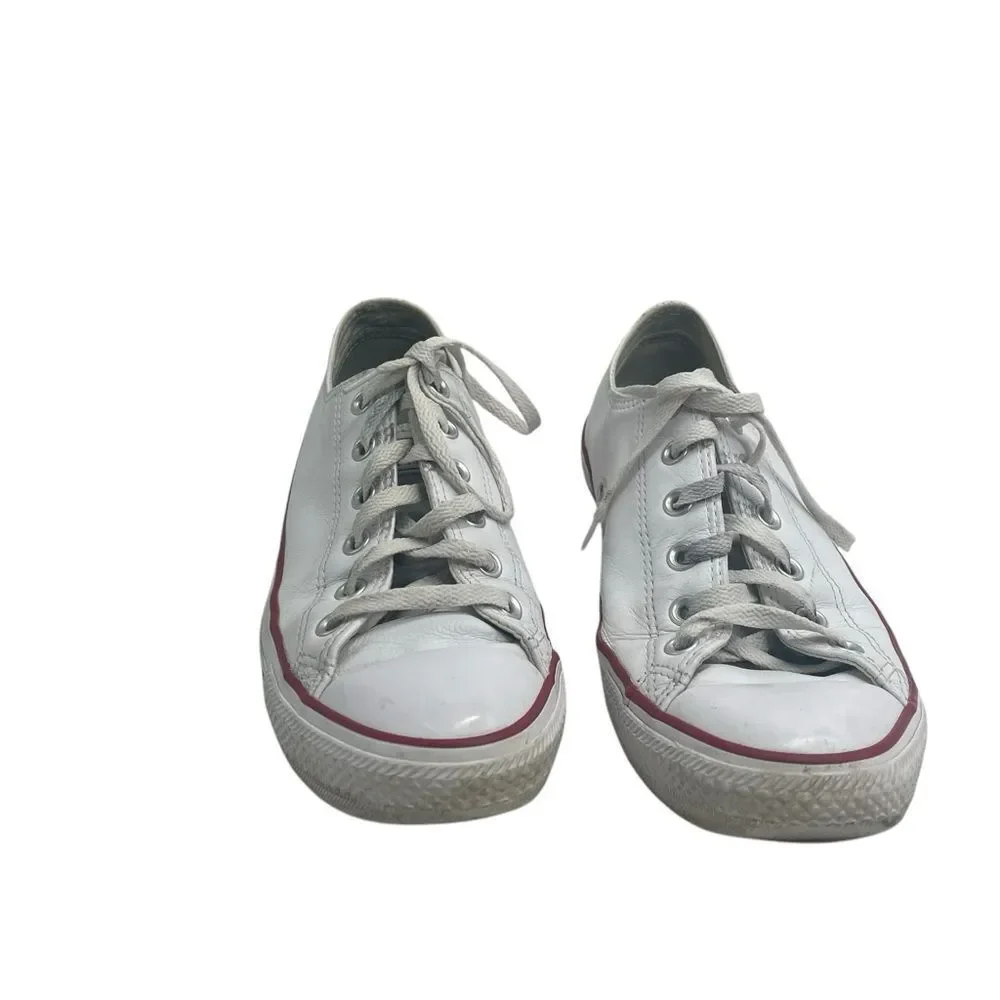 CONVERSE ALL STAR WHITE LEATHER SNEAKER MEN 7.5 WOMEN'S 9.5